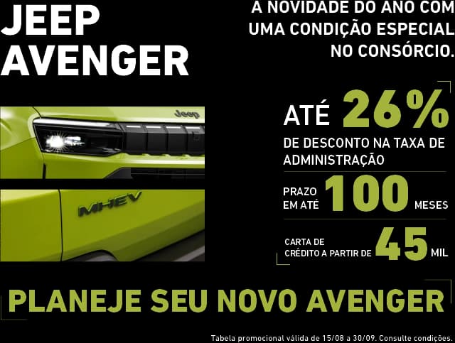 Informacoes promocionais do Jeep Avenger